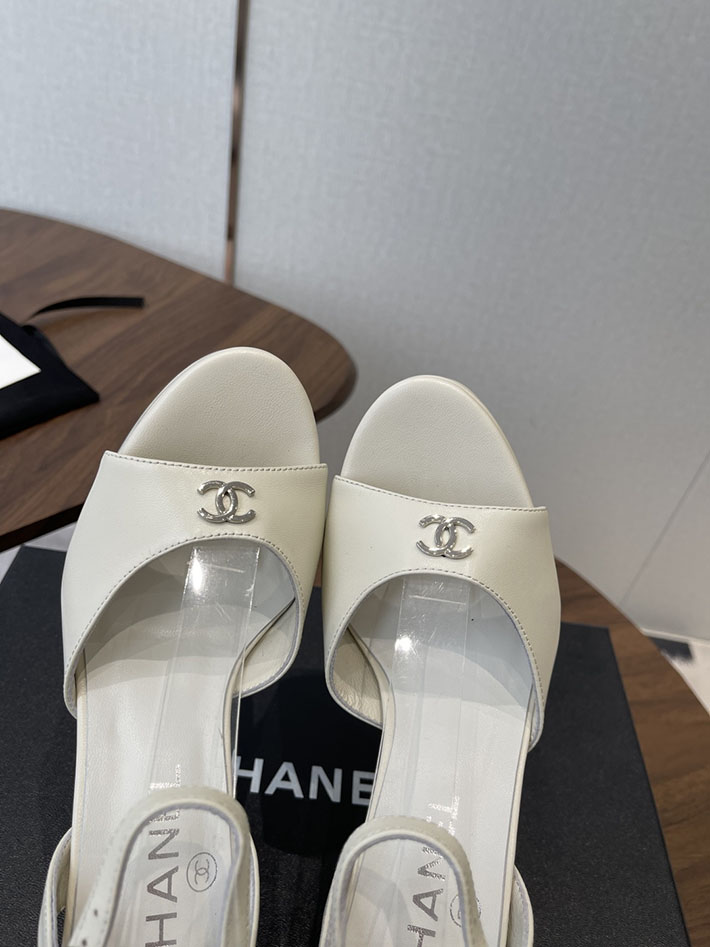 最高級シャネルスーパーコピー CHANEL 2026年春夏 新作 115mmヒール サンダル ラムスキン ホワイト 2630769 シャネル サンダル 定価 - 画像 (7)