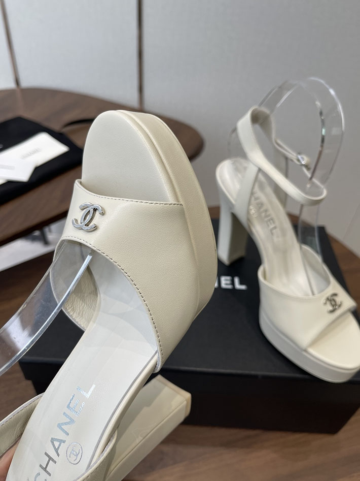 最高級シャネルスーパーコピー CHANEL 2026年春夏 新作 115mmヒール サンダル ラムスキン ホワイト 2630769 シャネル サンダル 定価 - 画像 (6)
