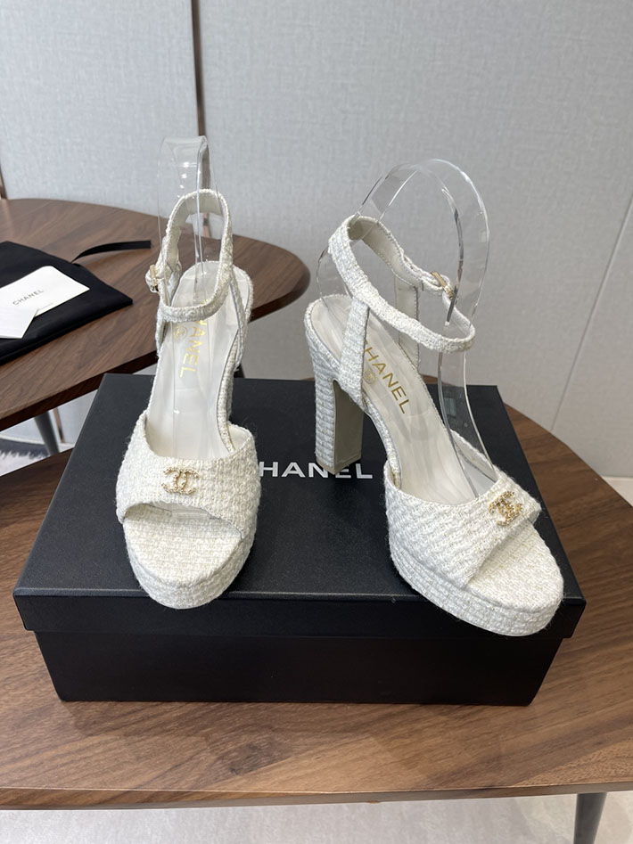 最高級シャネルスーパーコピー CHANEL 2026年春夏 新作 115mmヒール サンダル 厚底 ホワイト 2630770 レディース シャネル サンダル - 画像 (9)