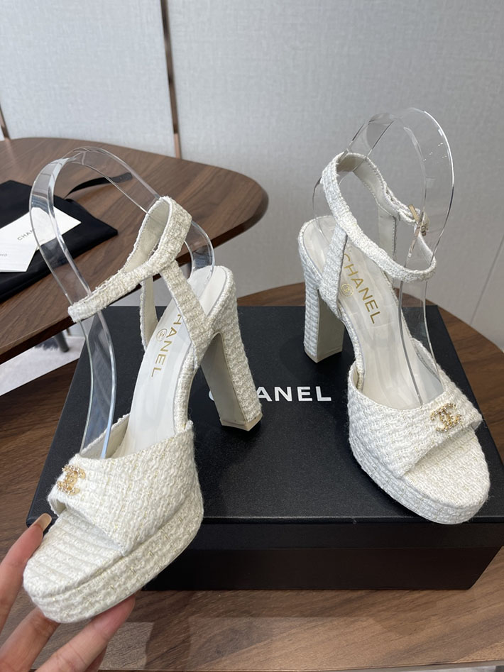 最高級シャネルスーパーコピー CHANEL 2026年春夏 新作 115mmヒール サンダル 厚底 ホワイト 2630770 レディース シャネル サンダル - 画像 (8)