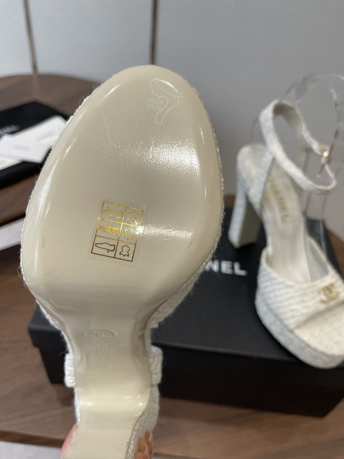 最高級シャネルスーパーコピー CHANEL 2026年春夏 新作 115mmヒール サンダル 厚底 ホワイト 2630770 レディース シャネル サンダル - 画像 (4)