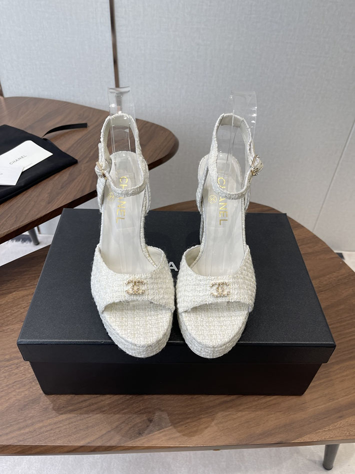 最高級シャネルスーパーコピー CHANEL 2026年春夏 新作 115mmヒール サンダル 厚底 ホワイト 2630770 レディース シャネル サンダル - 画像 (3)