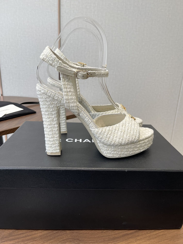 最高級シャネルスーパーコピー CHANEL 2026年春夏 新作 115mmヒール サンダル 厚底 ホワイト 2630770 レディース シャネル サンダル - 画像 (2)