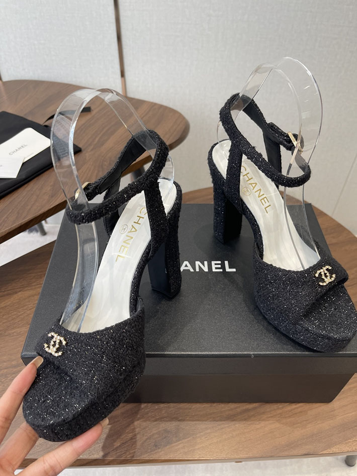 最高級シャネルスーパーコピー CHANEL 2026年春夏 新作 115mmヒール サンダル 厚底 ブラック 2630771 シャネル サンダル 安い - 画像 (8)