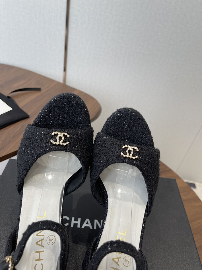 最高級シャネルスーパーコピー CHANEL 2026年春夏 新作 115mmヒール サンダル 厚底 ブラック 2630771 シャネル サンダル 安い - 画像 (7)
