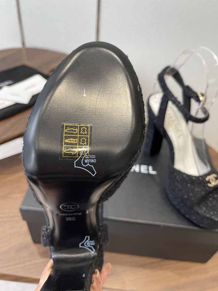 最高級シャネルスーパーコピー CHANEL 2026年春夏 新作 115mmヒール サンダル 厚底 ブラック 2630771 シャネル サンダル 安い - 画像 (4)