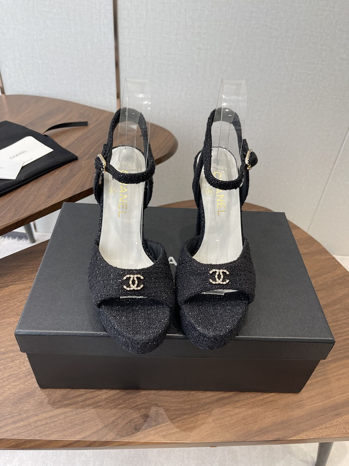 最高級シャネルスーパーコピー CHANEL 2026年春夏 新作 115mmヒール サンダル 厚底 ブラック 2630771 シャネル サンダル 安い - 画像 (3)