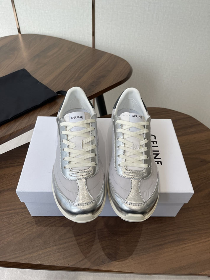 最高級セリーヌスーパーコピー CELINE スニーカー RACER Low Top Sneaker レーサー ロートップ シルバー 2630773 セリーヌ スニーカー アウトレット - 画像 (3)