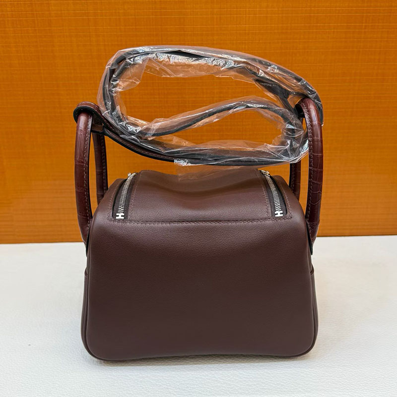 エルメス リンディミニの通販 HERMES ミニリンディ モカ/アバンヌ スイフト/クロコダイル シルバー金具 H082161CKAA エルメス バッグ レディース - 画像 (9)