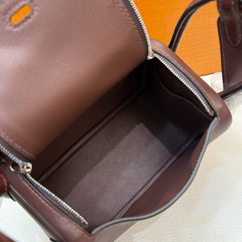 エルメス リンディミニの通販 HERMES ミニリンディ モカ/アバンヌ スイフト/クロコダイル シルバー金具 H082161CKAA エルメス バッグ レディース - 画像 (5)
