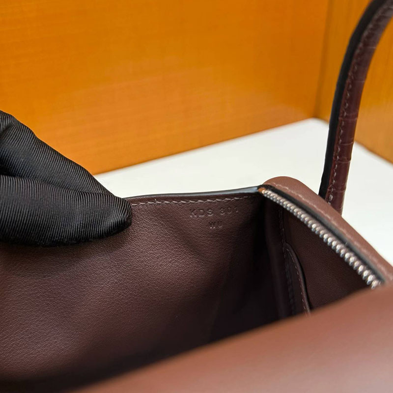 エルメス リンディミニの通販 HERMES ミニリンディ モカ/アバンヌ スイフト/クロコダイル シルバー金具 H082161CKAA エルメス バッグ レディース - 画像 (4)