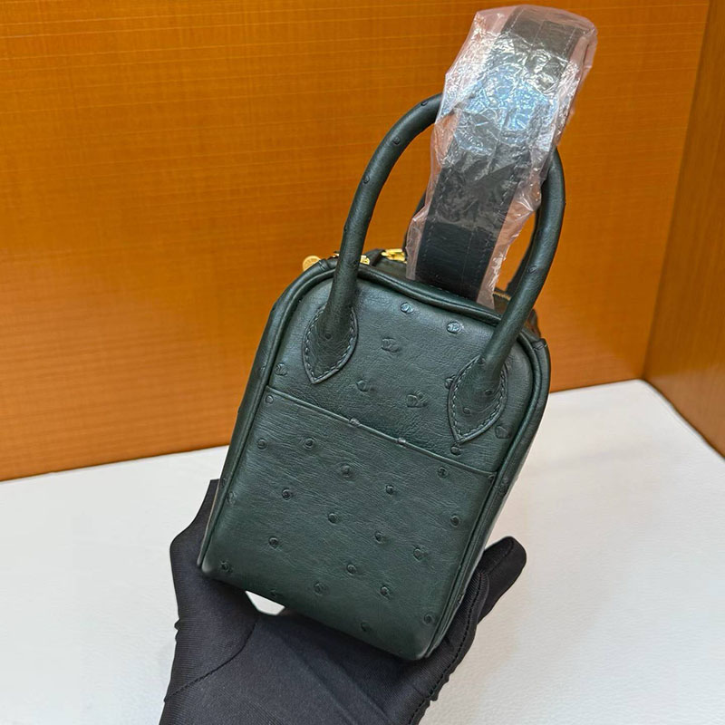 エルメス リンディミニの通販 HERMES ミニリンディ ヴェールシプレ オーストリッチ ゴールド金具 H079087CC6O エルメス バッグ 定価 - 画像 (8)