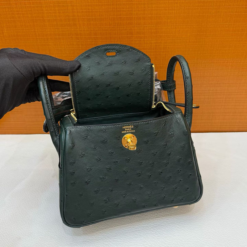 エルメス リンディミニの通販 HERMES ミニリンディ ヴェールシプレ オーストリッチ ゴールド金具 H079087CC6O エルメス バッグ 定価 - 画像 (4)