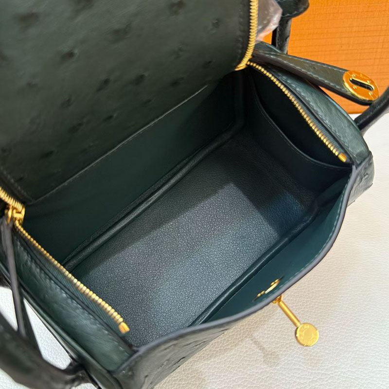 エルメス リンディミニの通販 HERMES ミニリンディ ヴェールシプレ オーストリッチ ゴールド金具 H079087CC6O エルメス バッグ 定価 - 画像 (3)