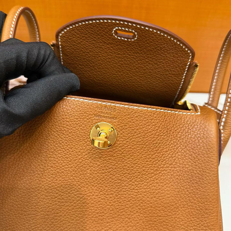 エルメス リンディミニの通販 HERMES ミニリンディ フォーブ バレニア ゴールド金具 H079086CKAD エルメス バッグ 安い順 - 画像 (4)