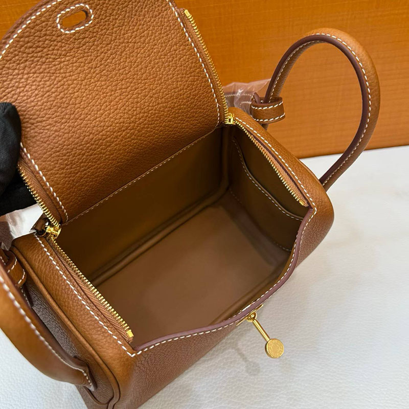 エルメス リンディミニの通販 HERMES ミニリンディ フォーブ バレニア ゴールド金具 H079086CKAD エルメス バッグ 安い順 - 画像 (3)