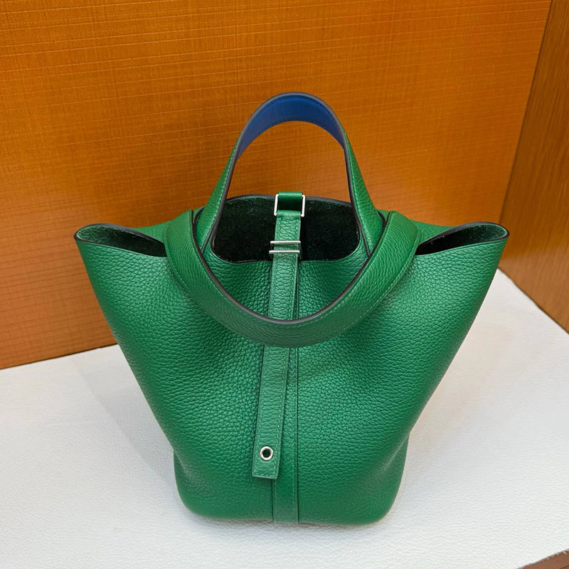 HERMES ピコタンロック 18 PM ヴェールヴェルティゴ/ミコノス トリヨンクレマンス/スイフト シルバー金具 H056289CKAA エルメス バッグ ピコタン定価 - 画像 (9)