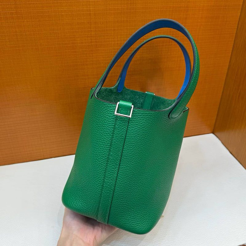HERMES ピコタンロック 18 PM ヴェールヴェルティゴ/ミコノス トリヨンクレマンス/スイフト シルバー金具 H056289CKAA エルメス バッグ ピコタン定価 - 画像 (7)