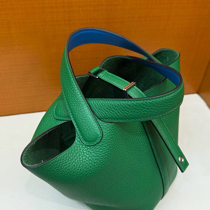 HERMES ピコタンロック 18 PM ヴェールヴェルティゴ/ミコノス トリヨンクレマンス/スイフト シルバー金具 H056289CKAA エルメス バッグ ピコタン定価 - 画像 (6)