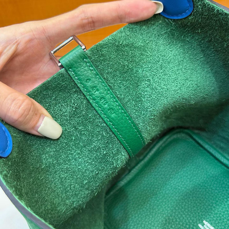 HERMES ピコタンロック 18 PM ヴェールヴェルティゴ/ミコノス トリヨンクレマンス/スイフト シルバー金具 H056289CKAA エルメス バッグ ピコタン定価 - 画像 (5)