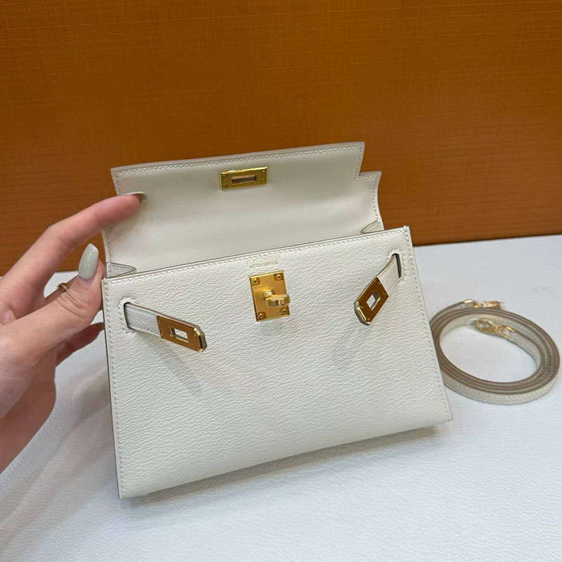 エルメス ケリーミニ2の通販 HERMES ケリーミニ2 外縫い マッシュルーム シェブルミゾル ゴールド金具 H073628CC0T エルメス ミニ ショルダー - 画像 (6)