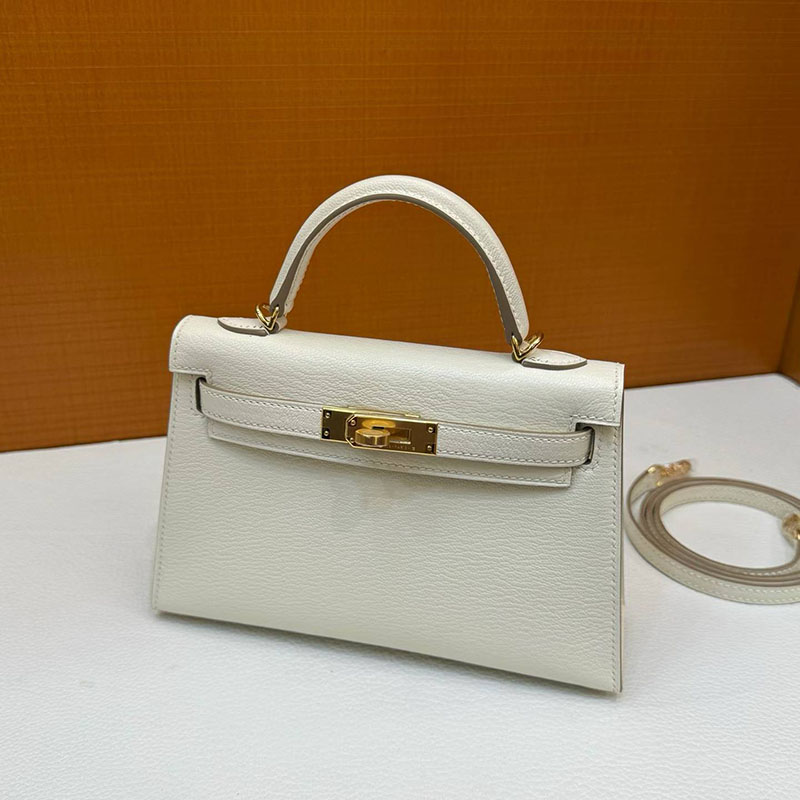 エルメス ケリーミニ2の通販 HERMES ケリーミニ2 外縫い マッシュルーム シェブルミゾル ゴールド金具 H073628CC0T エルメス ミニ ショルダー - 画像 (3)