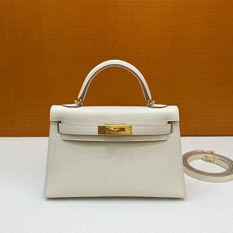 エルメス ケリーミニ2の通販 HERMES ケリーミニ2 外縫い マッシュルーム シェブルミゾル ゴールド金具 H073628CC0T エルメス ミニ ショルダー - 画像 (2)