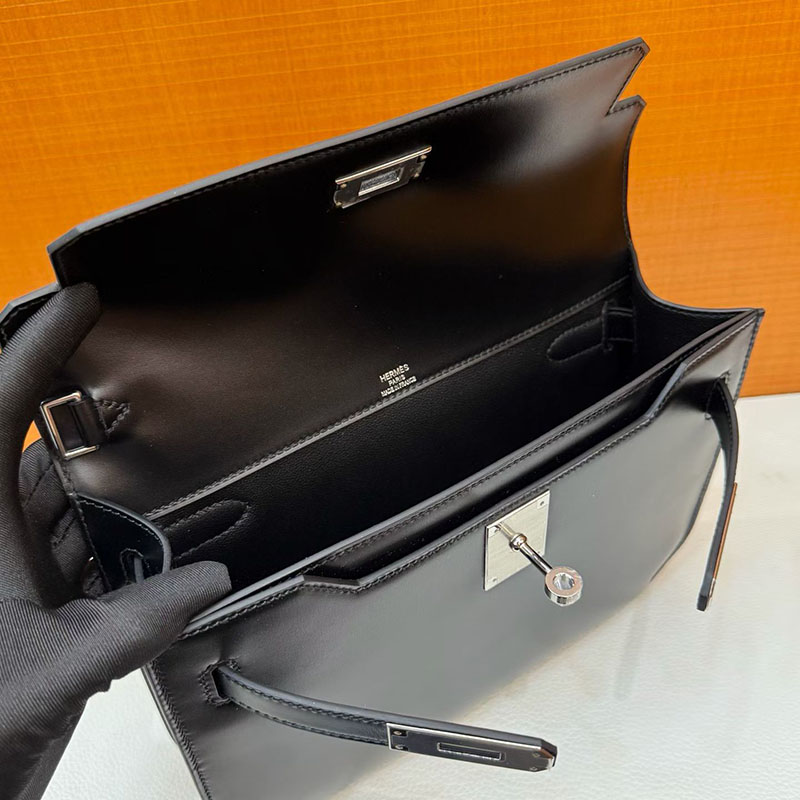 エルメス ケリーデペッシュの通販 HERMES ケリーデペッシュ25 黒 ブラック ボックスカーフ シルバー金具 H082312CK89 ケリーデペッシュ25 定価 - 画像 (5)