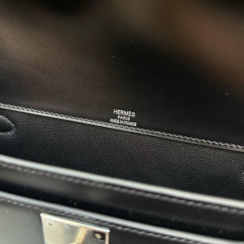 エルメス ケリーデペッシュの通販 HERMES ケリーデペッシュ25 黒 ブラック ボックスカーフ シルバー金具 H082312CK89 ケリーデペッシュ25 定価 - 画像 (4)