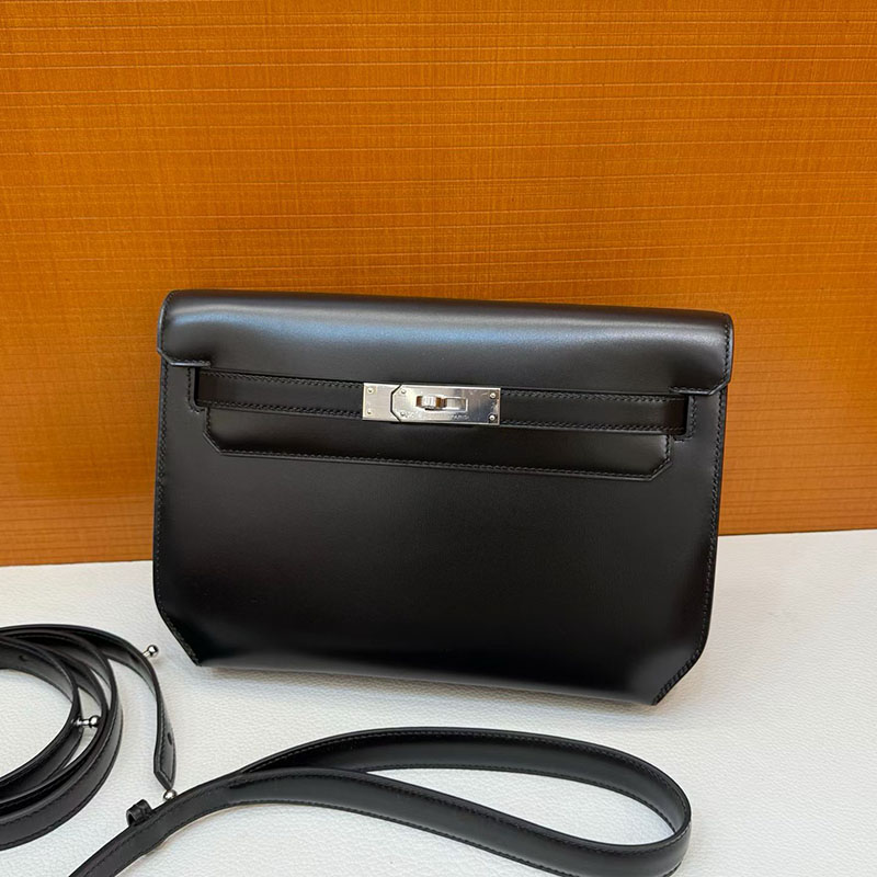 エルメス ケリーデペッシュの通販 HERMES ケリーデペッシュ25 黒 ブラック ボックスカーフ シルバー金具 H082312CK89 ケリーデペッシュ25 定価 - 画像 (2)