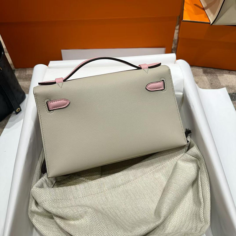 エルメス ポシェットケリーの通販 HERMES ポシェットケリー ベトン/ローズサクラ スイフト シルバー金具 H084047CCAB エルメス ミニケリー 定価 - 画像 (5)