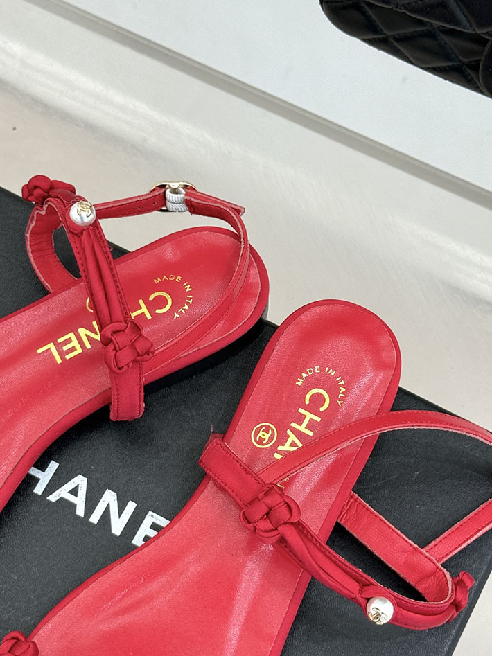 最高級シャネルスーパーコピー CHANEL 2026年春夏 新作 フラットサンダル カジュアルサンダル レッド 2630825 フラットサンダル ブランド - 画像 (7)
