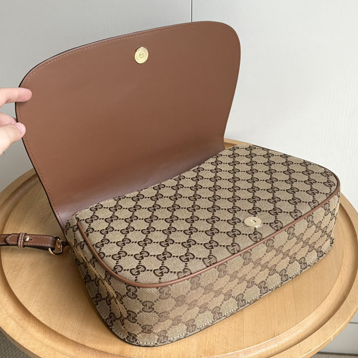 グッチ直営アウトレット店 GUCCI ブロンディ ラージ トップハンドルバッグ ベージュ&ダークブラウン 815716 HAAKG 9755 グッチ バッグ アウトレット - 画像 (5)