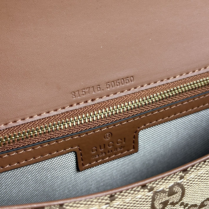 グッチ直営アウトレット店 GUCCI ブロンディ ラージ トップハンドルバッグ ベージュ&ダークブラウン 815716 HAAKG 9755 グッチ バッグ アウトレット - 画像 (3)