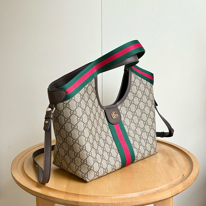 グッチ直営アウトレット店 GUCCI ジリオ スモール トートバッグ ベージュ&ダークブラウン 860845 AAF8L 2547 レディース グッチ バッグ - 画像 (9)
