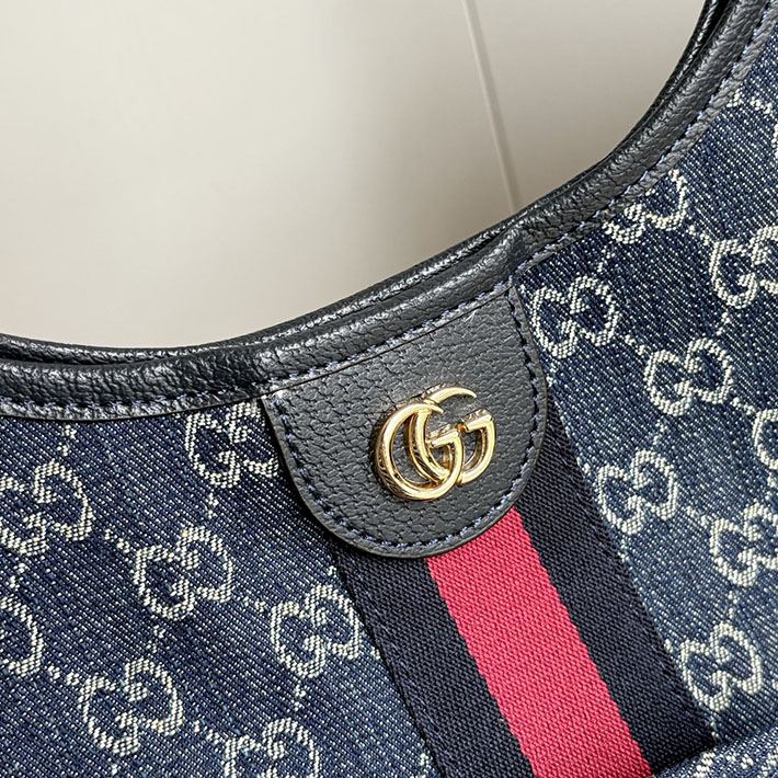 グッチ直営アウトレット店 GUCCI ジリオ ラージ トートバッグ ブルー&ホワイト 853971 FAFFQ 8864 グッチ トートバッグ アウトレット - 画像 (7)