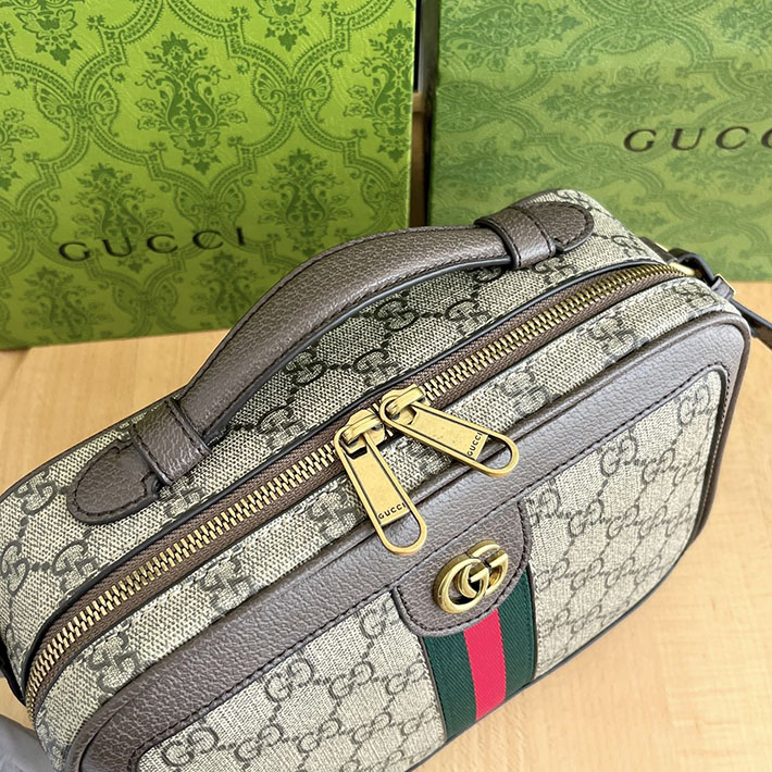 グッチ直営アウトレット店 GUCCI オフィディア スモール クロスボディバッグ ベージュ&エボニー 739392 96IWT 8745 グッチ クロス ボディ アウトレット - 画像 (6)