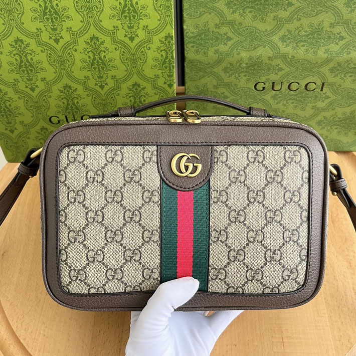 グッチ直営アウトレット店 GUCCI オフィディア スモール クロスボディバッグ ベージュ&エボニー 739392 96IWT 8745 グッチ クロス ボディ アウトレット - 画像 (5)