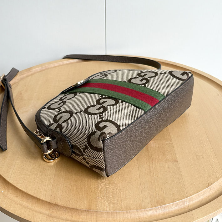 グッチ直営アウトレット店 GUCCI フィディア スモール ショルダーバッグ ジャンボGG ベージュ×エボニー 499621 UKDMG 2570 グッチ ミニバッグ アウトレット - 画像 (8)