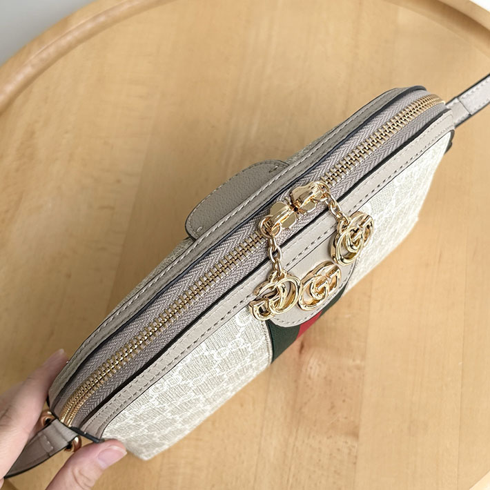 グッチ直営アウトレット店 GUCCI オフィディア スモール ショルダーバッグ ベージュ&ホワイト 499621 UULAG 9682 GUCCI バッグ 芸能人 - 画像 (6)