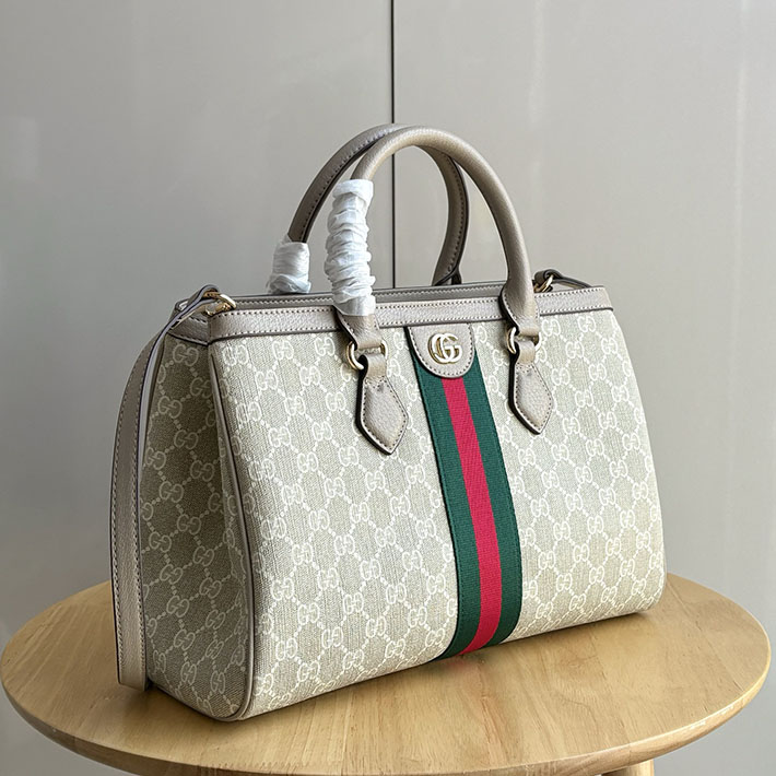 グッチ直営アウトレット店 GUCCI 2WAYトートバッグ ダブルGロゴ ベージュ&ホワイト/ベージュ 836839 FAE0J 9682 グッチ ショルダーバッグ 大きめ - 画像 (8)