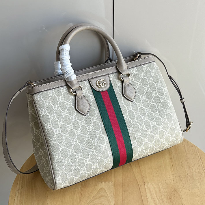 グッチ直営アウトレット店 GUCCI 2WAYトートバッグ ダブルGロゴ ベージュ&ホワイト/ベージュ 836839 FAE0J 9682 グッチ ショルダーバッグ 大きめ - 画像 (6)