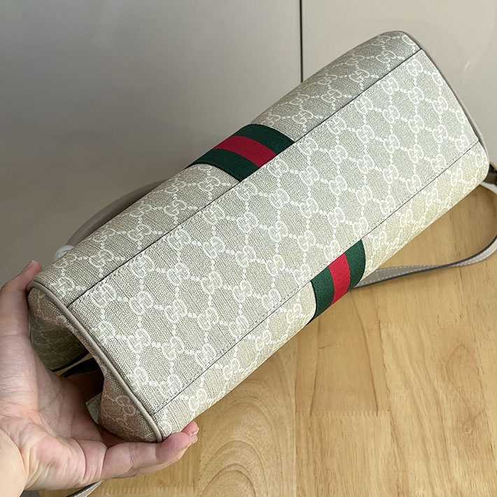 グッチ直営アウトレット店 GUCCI 2WAYトートバッグ ダブルGロゴ ベージュ&ホワイト/ベージュ 836839 FAE0J 9682 グッチ ショルダーバッグ 大きめ - 画像 (5)