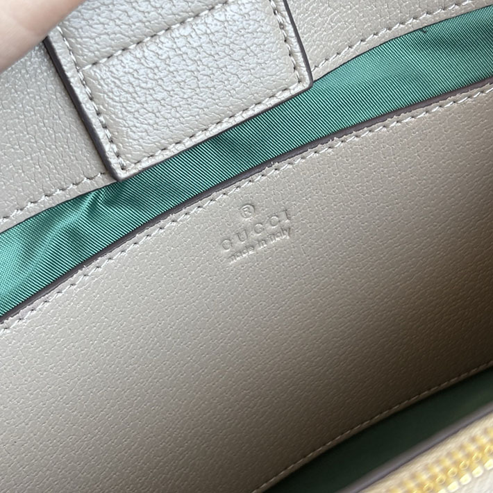 グッチ直営アウトレット店 GUCCI 2WAYトートバッグ ダブルGロゴ ベージュ&ホワイト/ベージュ 836839 FAE0J 9682 グッチ ショルダーバッグ 大きめ - 画像 (4)