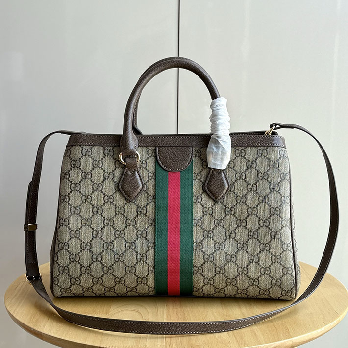 グッチ直営アウトレット店 GUCCI 2WAYトートバッグ ダブルGロゴ ベージュ&エボニー/ブラウン 836839 FAE0J 8745 レディース グッチ バッグ 新作 - 画像 (7)