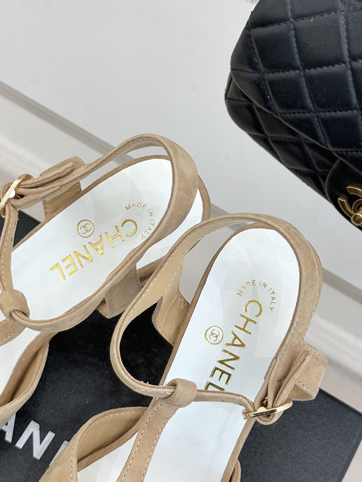 最高級シャネルスーパーコピー CHANEL 2026年 新作 サンダル ココマーク スエード キッドスキン ベージュ 2630856 レディース シャネル サンダル - 画像 (4)