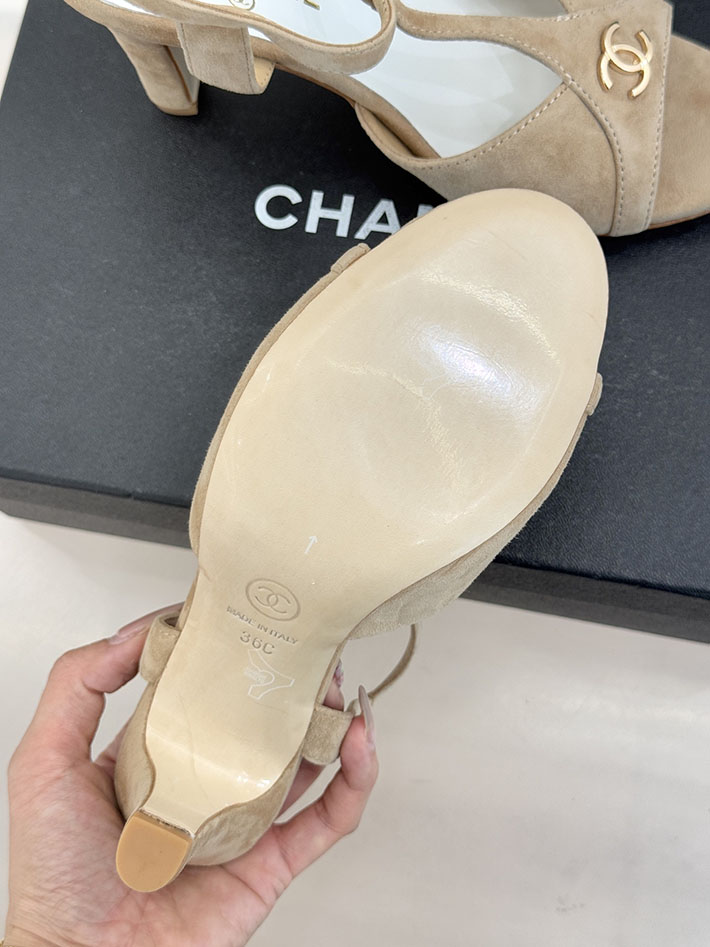 最高級シャネルスーパーコピー CHANEL 2026年 新作 サンダル ココマーク スエード キッドスキン ベージュ 2630856 レディース シャネル サンダル - 画像 (3)