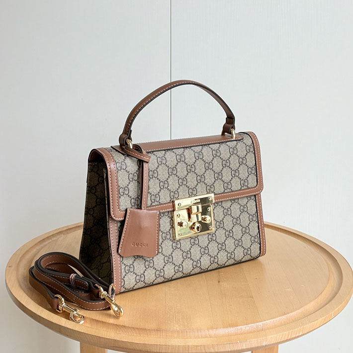 グッチ直営アウトレット店 GUCCI パドロック ミディアム トップハンドルバッグ ベージュ/ブラウン 838998 FAD6L 9758 グッチ バッグ アウトレット - 画像 (8)