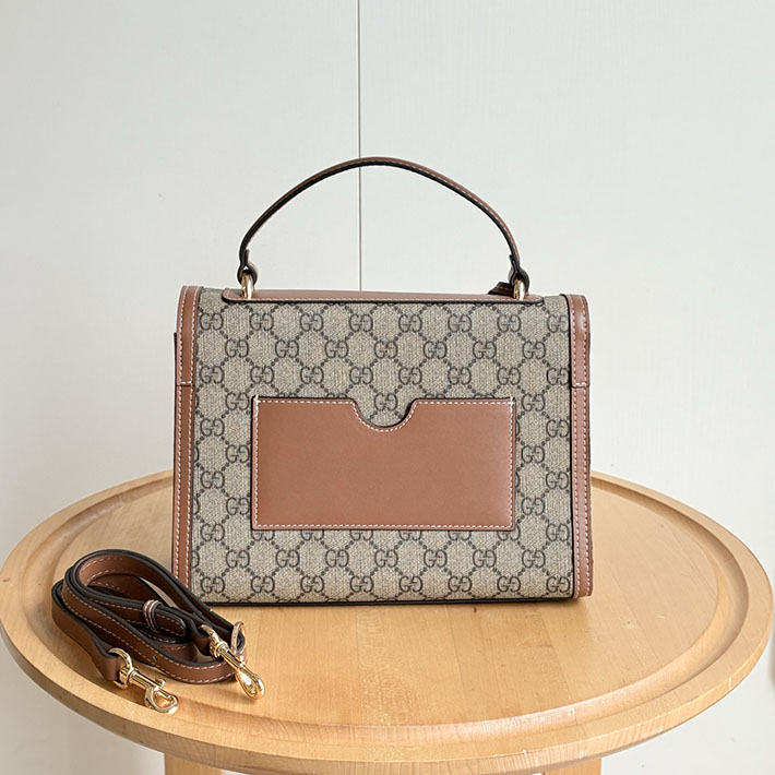 グッチ直営アウトレット店 GUCCI パドロック ミディアム トップハンドルバッグ ベージュ/ブラウン 838998 FAD6L 9758 グッチ バッグ アウトレット - 画像 (7)