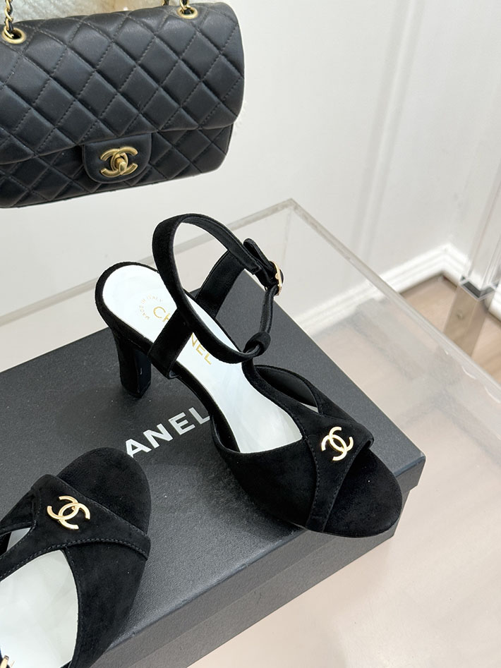 最高級シャネルスーパーコピー CHANEL 2026年 新作 サンダル ココマーク スエード キッドスキン ブラック 2630857 シャネル サンダル 安い - 画像 (7)
